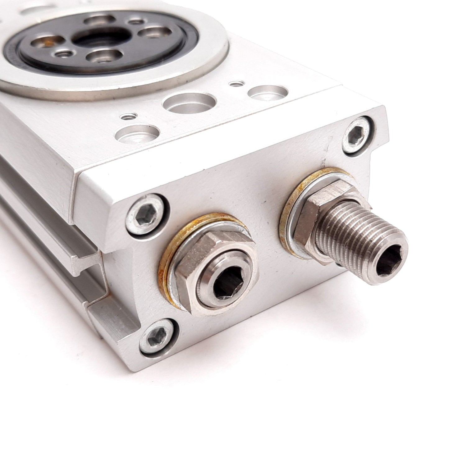 Used Festo DRRD-16-180-FH-PA Rotary Actuator, Rotation: 180°, 0.3-0.8MPa, M5x0.8