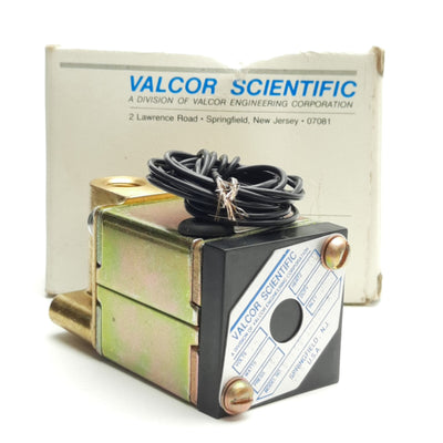 New – Open box Valcor SV95G12HC23-R37 Solenoid Valve 150 Psi Max, 24v AC 15W Coil, 1/8" NPTF