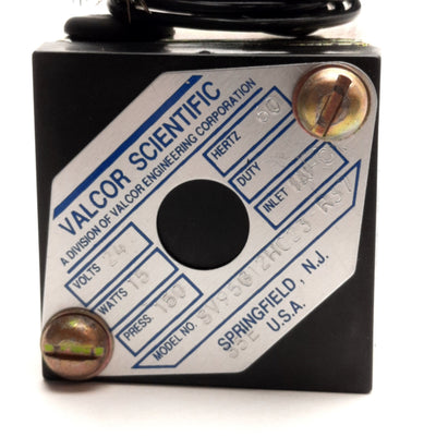 New – Open box Valcor SV95G12HC23-R37 Solenoid Valve 150 Psi Max, 24v AC 15W Coil, 1/8" NPTF