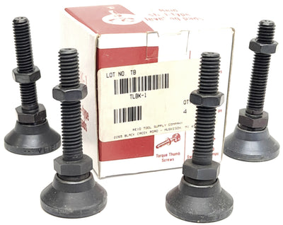 New – Open box Lot of 4 Vlier TLBK-1 Stud Mount Leveling Foot, 3/8-16 Thread, Up to 3750lbs
