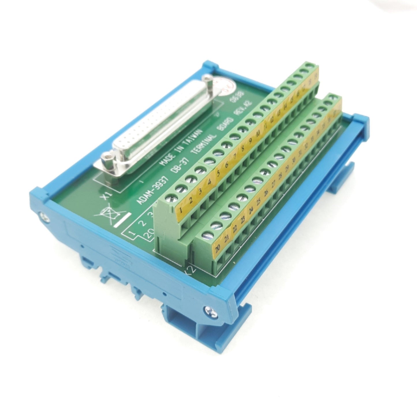 Used ADAM-3937 DB-37 Screw Terminal Breakout Interface Board, Female 37-Pin, DIN