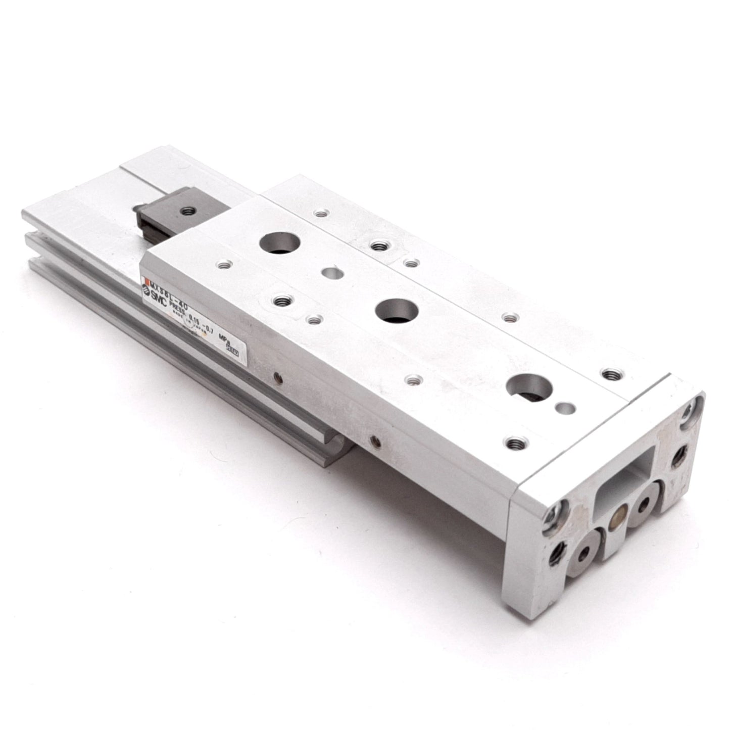 Used SMC MXS8L-40 Air Slide Table Guided Cylinder Actuator, Bore: 8mm, Stroke: 40mm
