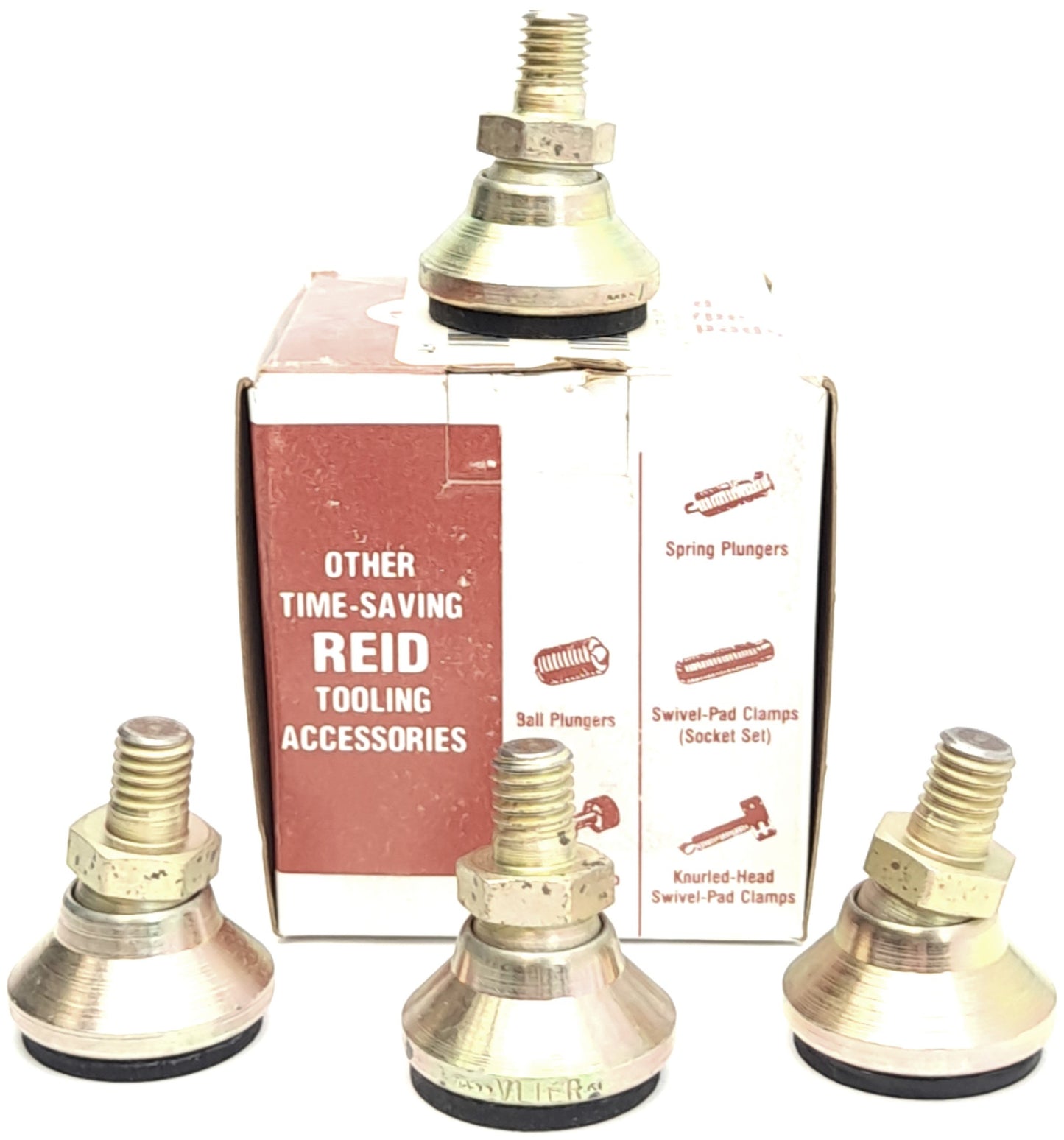 New – Open box Lot of 4 Vlier TE-1 Steel Stud Leveler, 3/8-16 Thread 5/8" Hex Size, 4500lb Cap.