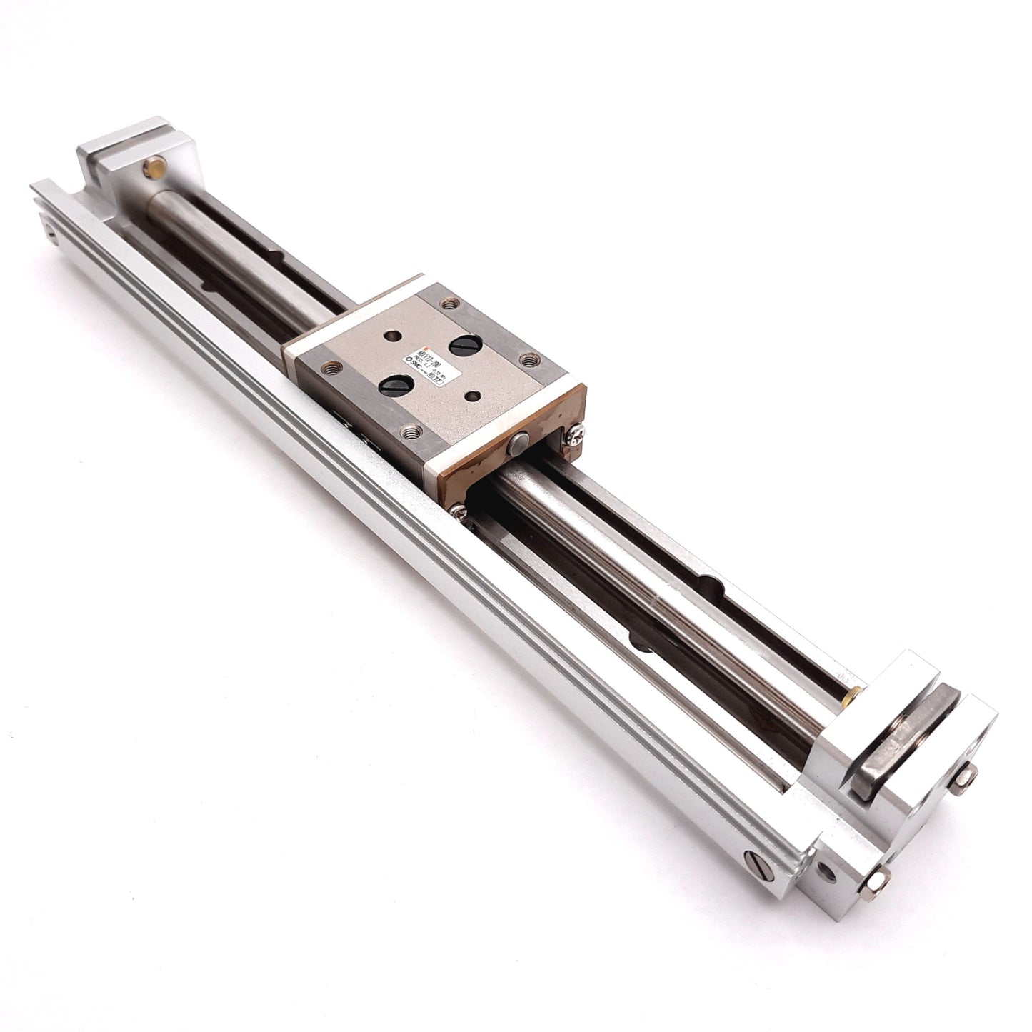 Used SMC MXY12-200 Pneumatic Slide Table, Bore: 12mm, Stroke: 200mm, 0.2-0.55MPa