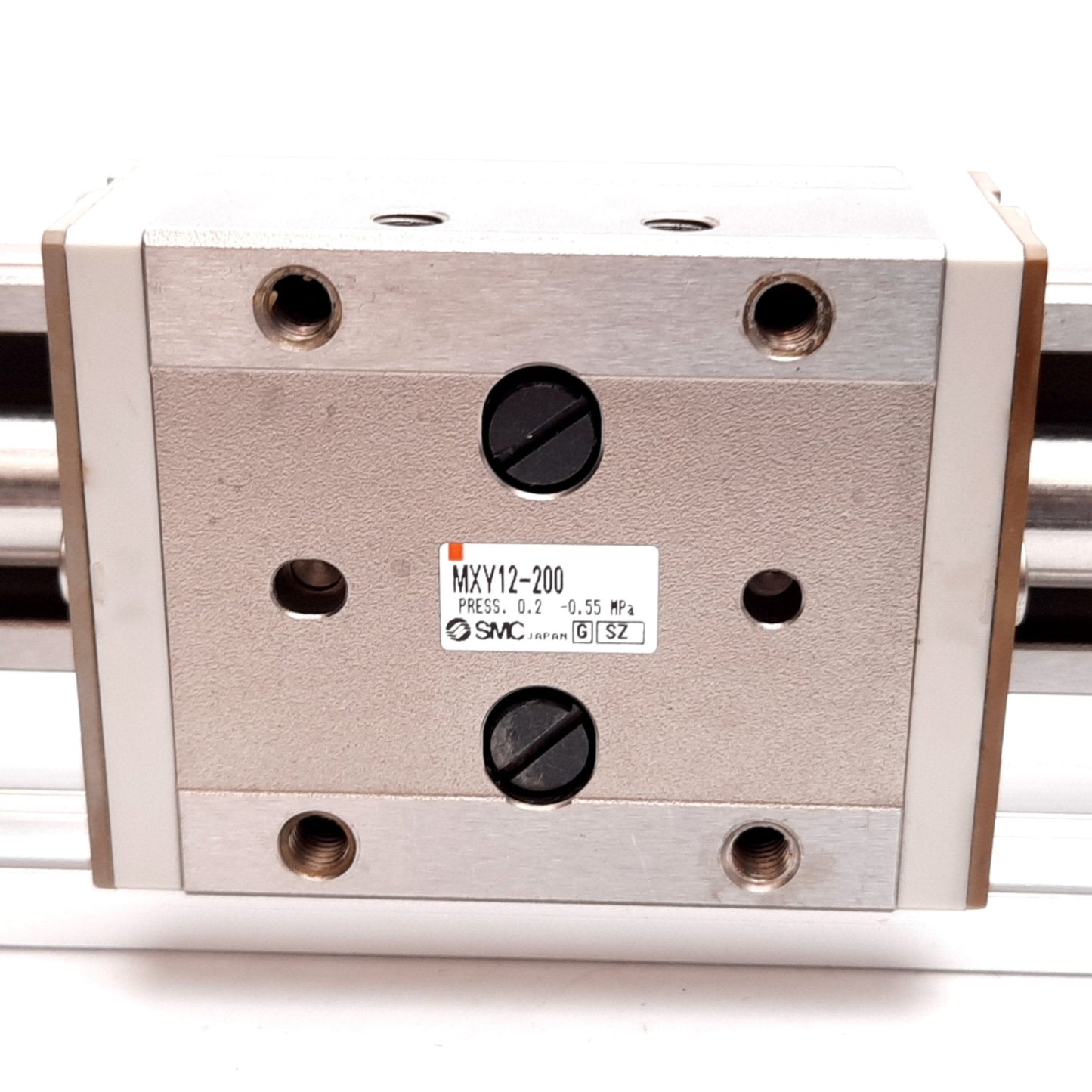 Used SMC MXY12-200 Pneumatic Slide Table, Bore: 12mm, Stroke: 200mm, 0.2-0.55MPa