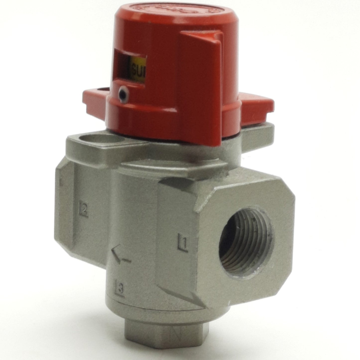 Used SMC VHS30-N03-Z Lockout Pressure Relief Valve 3-Port 15-150 Psi, 3/8" NPT