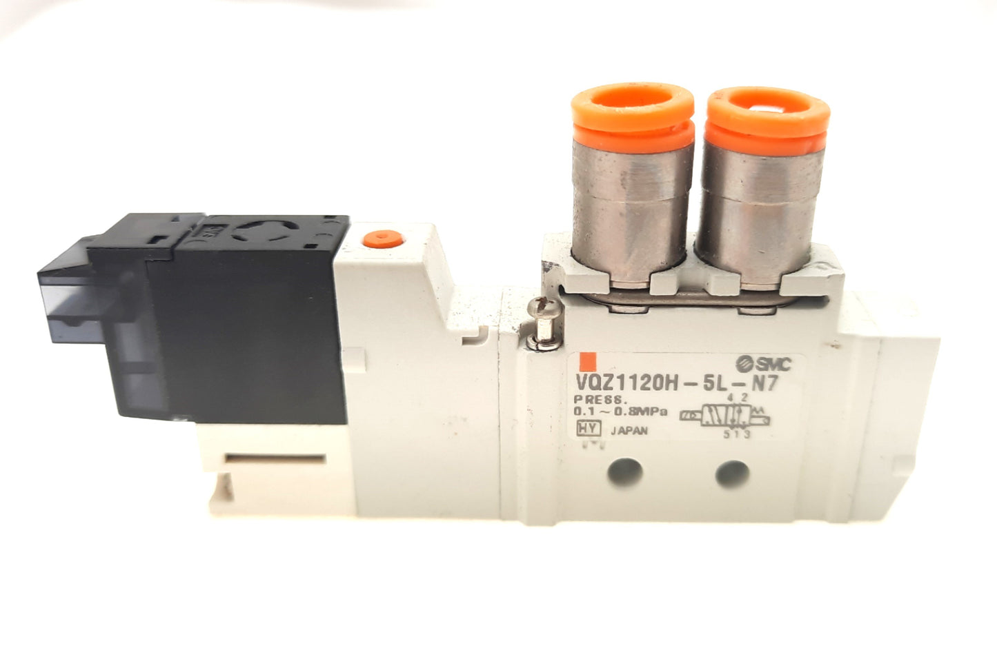Used Lot of 2 SMC VQZ1120H-5L-N7 Pneumatic Solenoid Valve 24VDC 14-116PSI