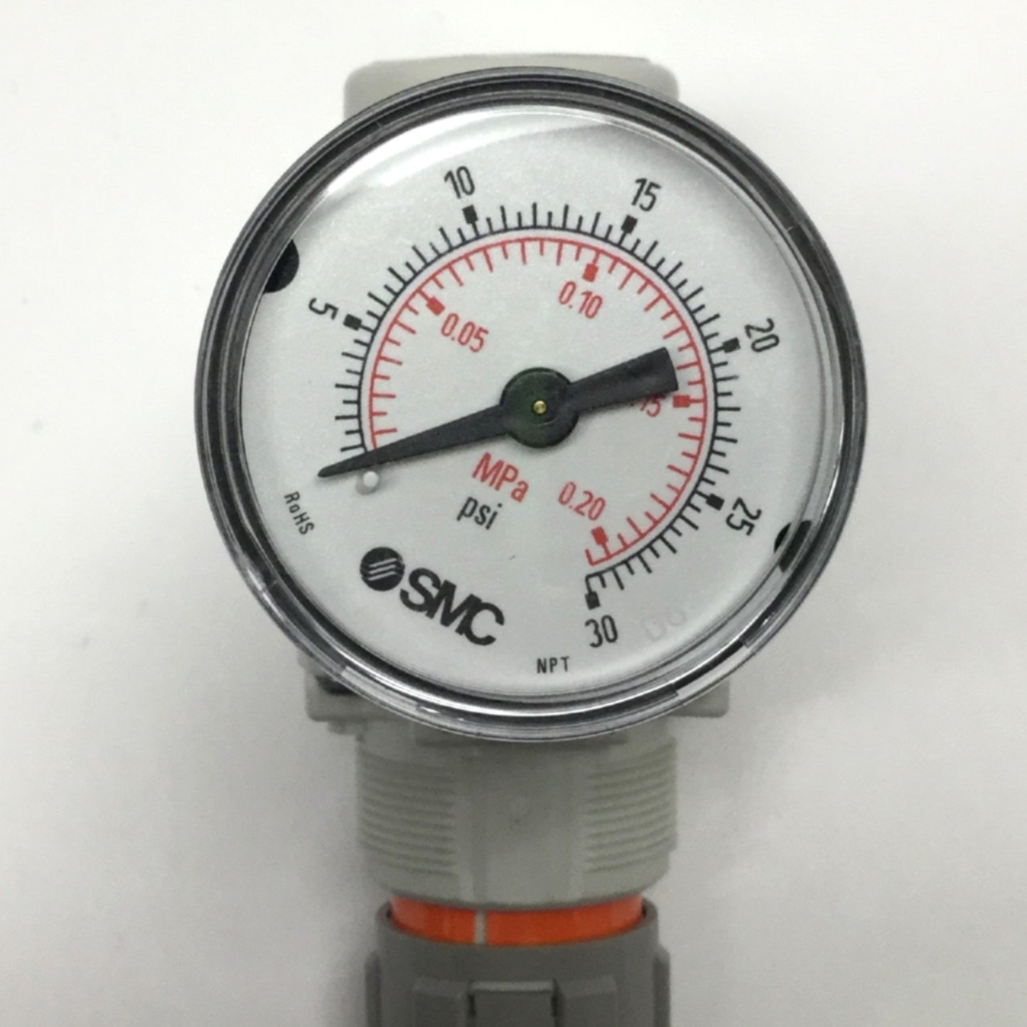 Used SMC ARP20-N02-1Z Precision Modular Pressure Regulator, 0.75-30psi, 1/4" NPT