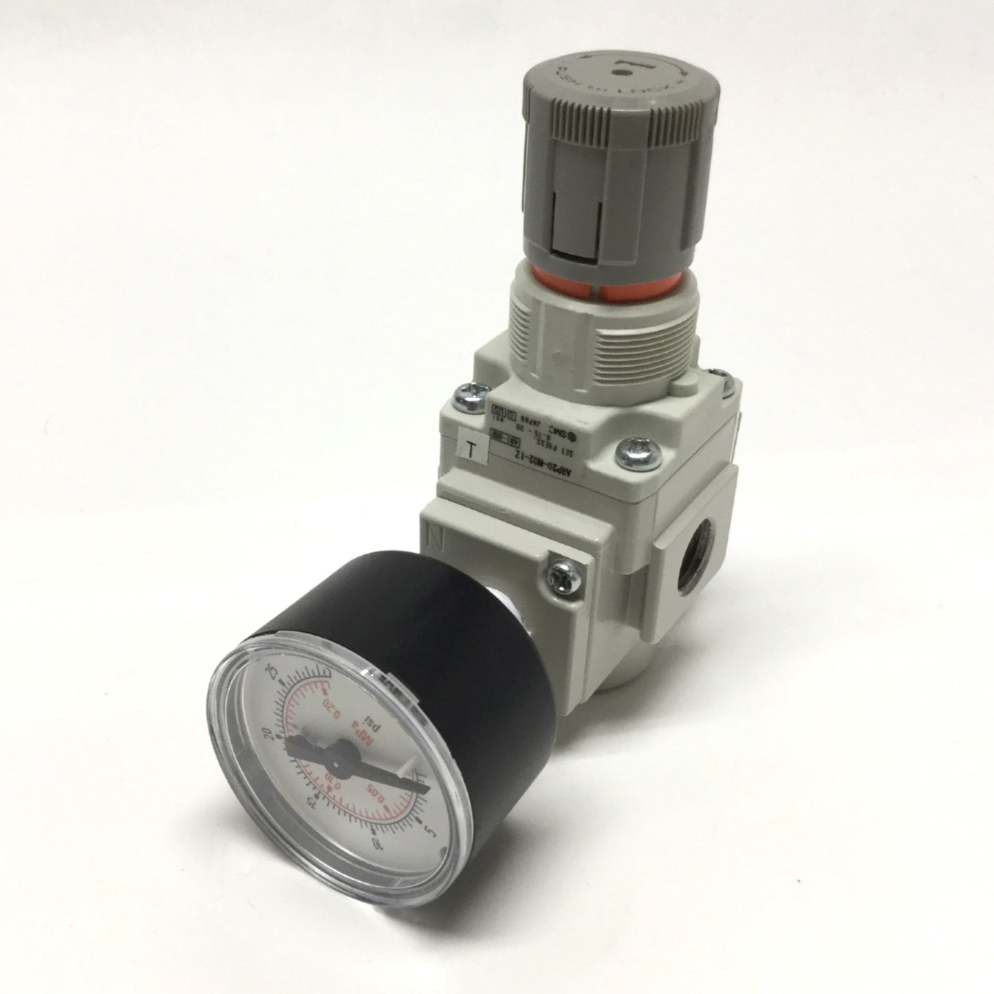 Used SMC ARP20-N02-1Z Precision Modular Pressure Regulator, 0.75-30psi, 1/4" NPT