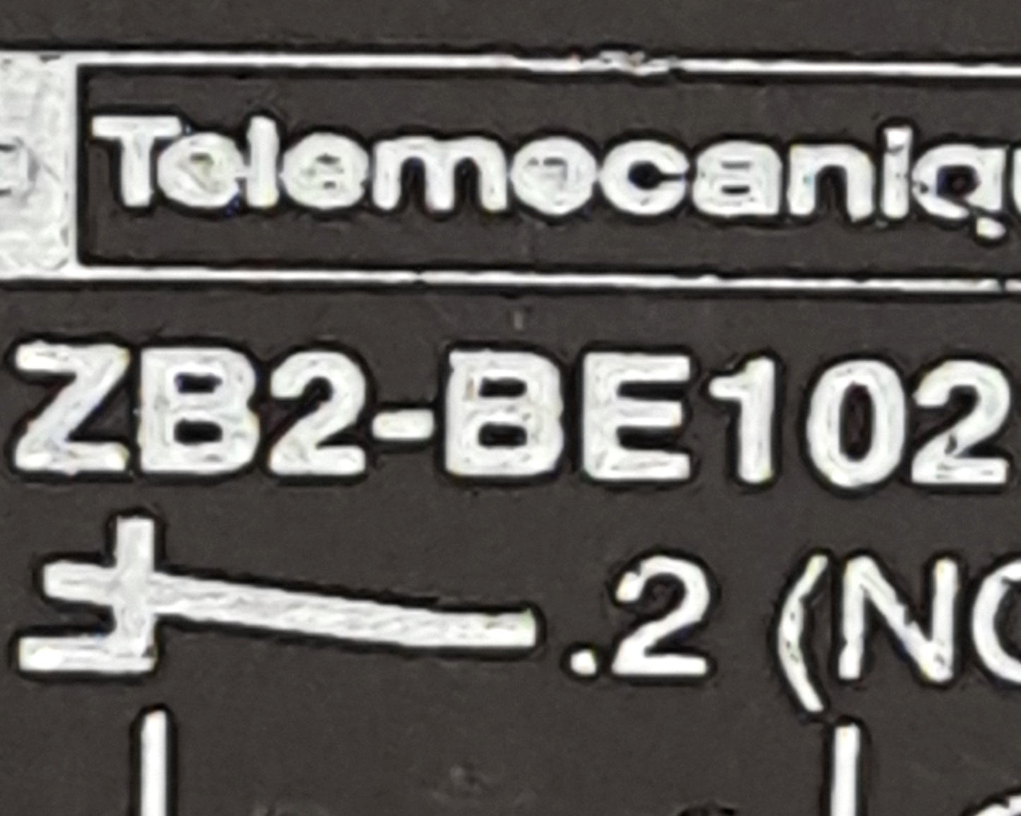 Used Telemecanique ZB2-BE102 Contact Block With Key Selector Switch, 600V, 10A