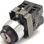 Used Telemecanique ZB2-BE102 Contact Block With Key Selector Switch, 600V, 10A