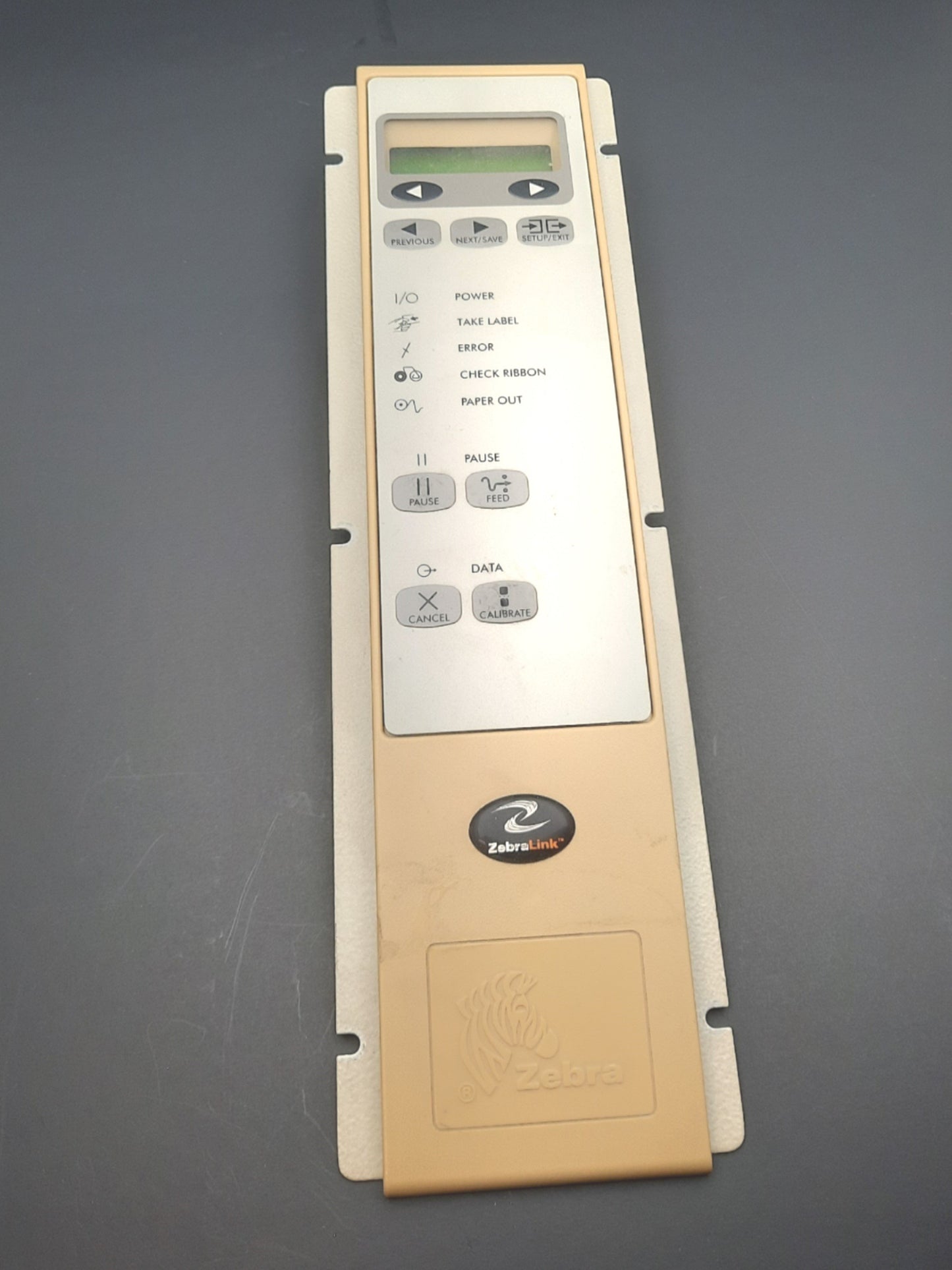 Used Zebra 22021 Rev 3 Front Panel, With Display For 170xill/170xilll Series Printer