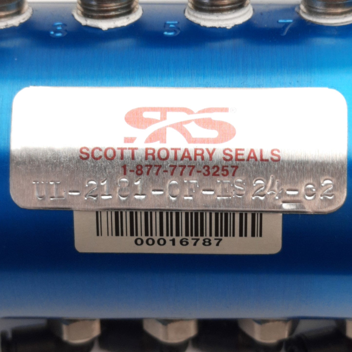 Used Scott UL-2181-0F-ES-24-02 Rotary Seal 4.746" Length, 1/8" NPT, 0.375" Bore