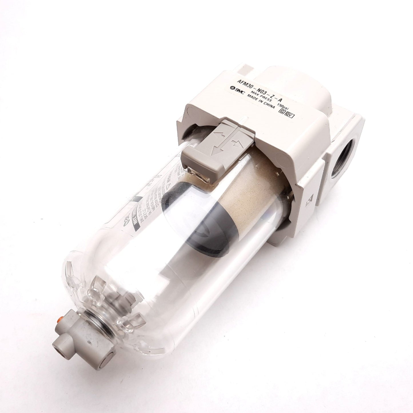 Used SMC AFM30-N03-Z-A Pneumatic Mist Separator, Pressure: 150psi, Ports: 3/8" NPT