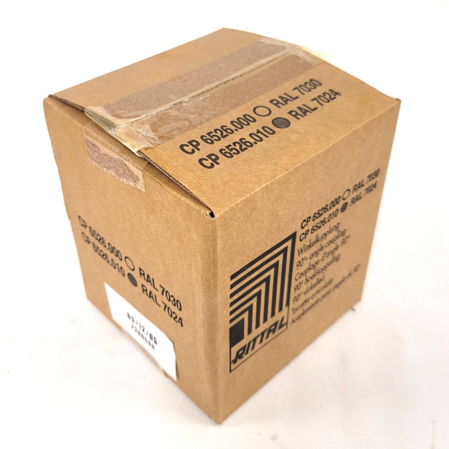 New Rittal CP 6526.010 RAL 7024 90° Angle Coupling For Support Arm Connection, Black