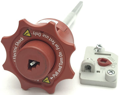 Used Allen Bradley 194R-N2 Series A Operating Handle/Disconnect, w/ Rod and Base