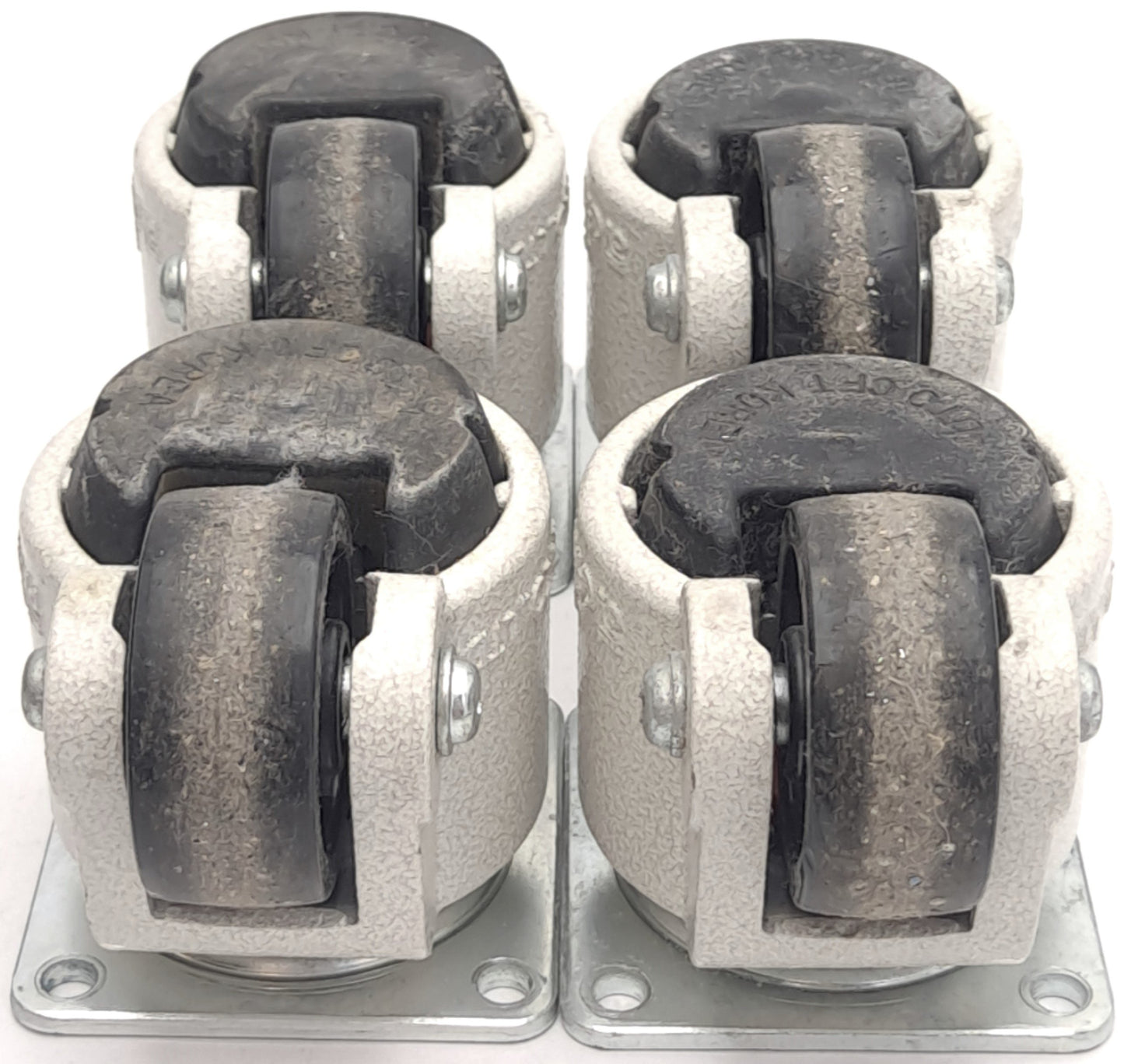Used Lot of 4 CarryMaster AC-300F Light & Medium Duty Leveling Casters, 551lbs Each
