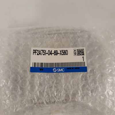 New SMC PF2A751-04-69-X560 Integrated Digital Flow Switch 50-500l/min 1/2"Rc 4-20mA
