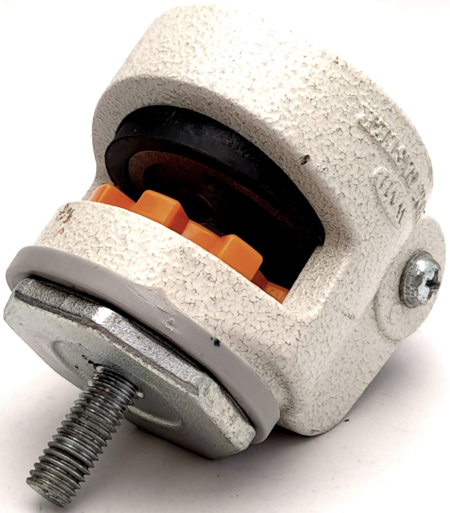 Used WM Caster WMI-80 Swivel Stem Leveling Caster, M12 x 1.75 Stem, 2-1/2" Dia. Wheel