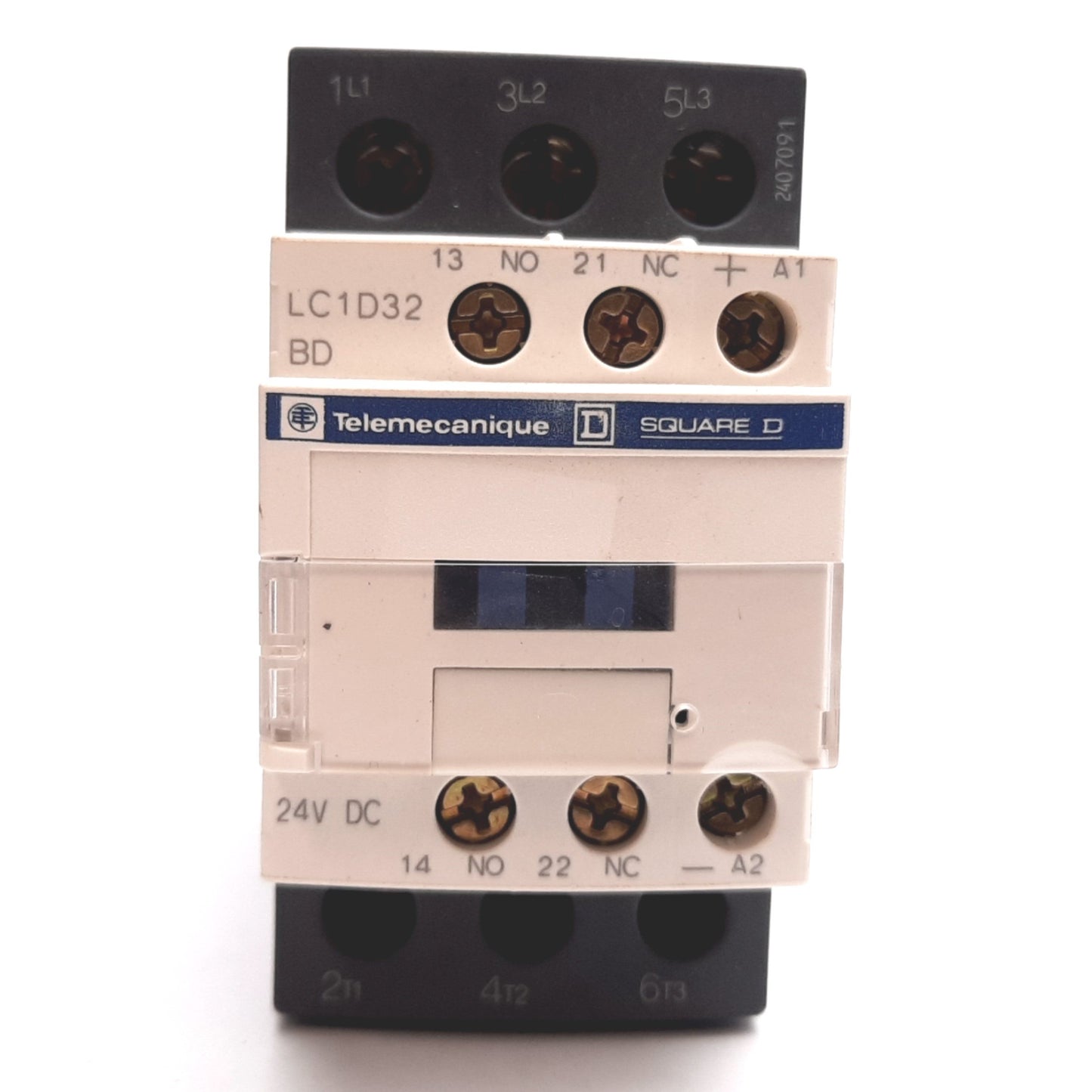 Used Telemecanique LC1D32BD Contactor, 3-Pole W/ N/O & N/C Aux, LAD4TBDL Diode
