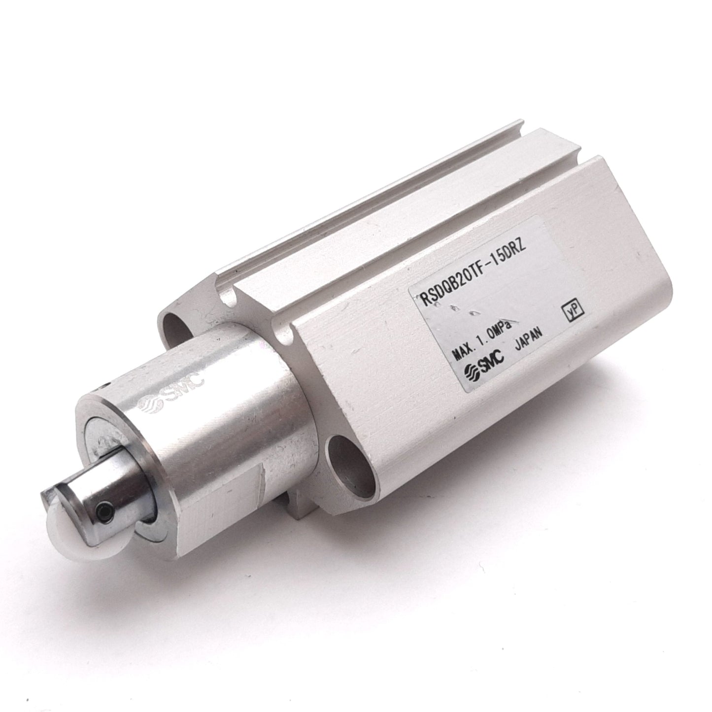 Used SMC RSDQB20TF-15DRZ Stopper Cylinder, Bore: 20mm, Stroke: 15mm, 1.0MPa, M5x0.8