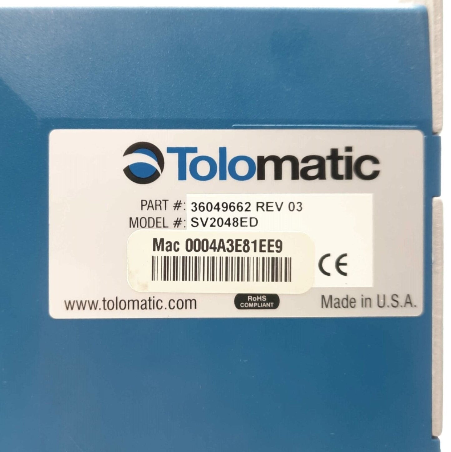 Used Tolomatic SV2048ED ACS Actuator Servo Drive, Ethernet/USB, 10-60VDC 10A