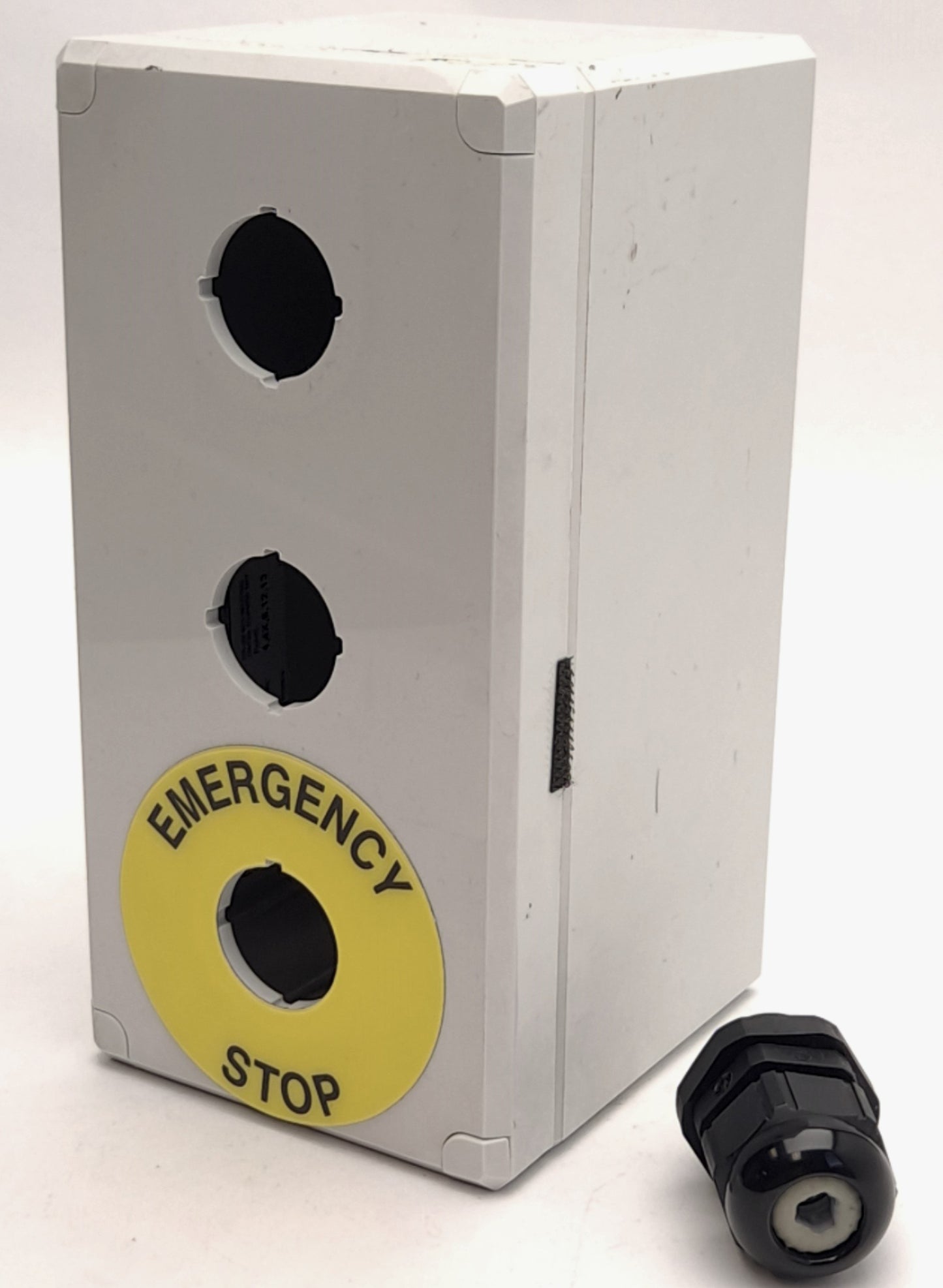 Used Hoffman Q3PBPCDM Pushbutton Enclosure, 3 Hole, 193 x 113x 79mm, 22.5mm Holes