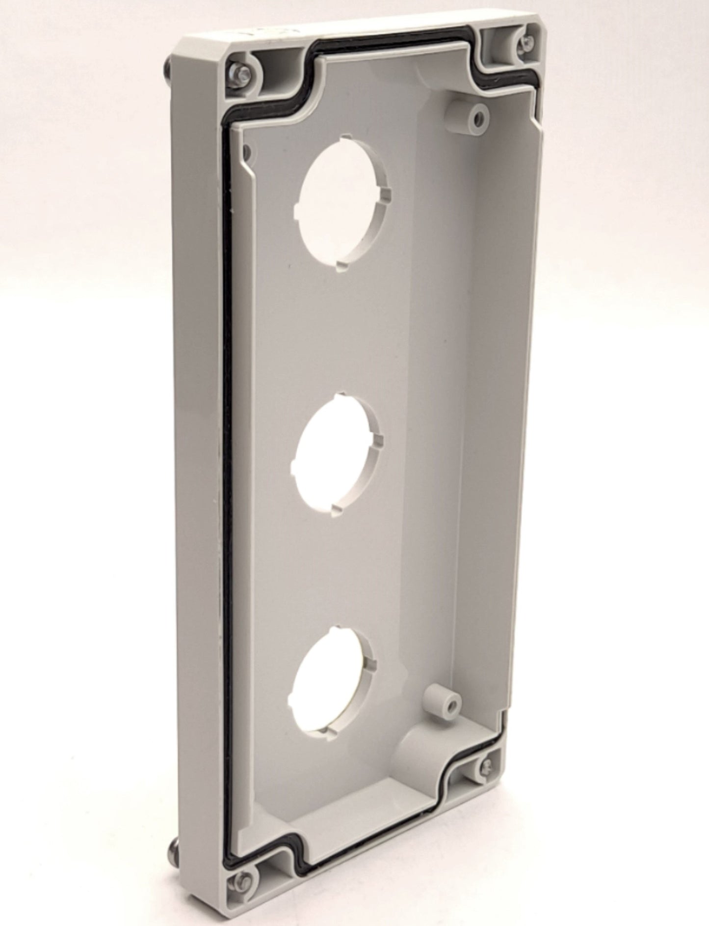 Used Hoffman Q3PBPCDM Pushbutton Enclosure, 3 Hole, 193 x 113x 79mm, 22.5mm Holes