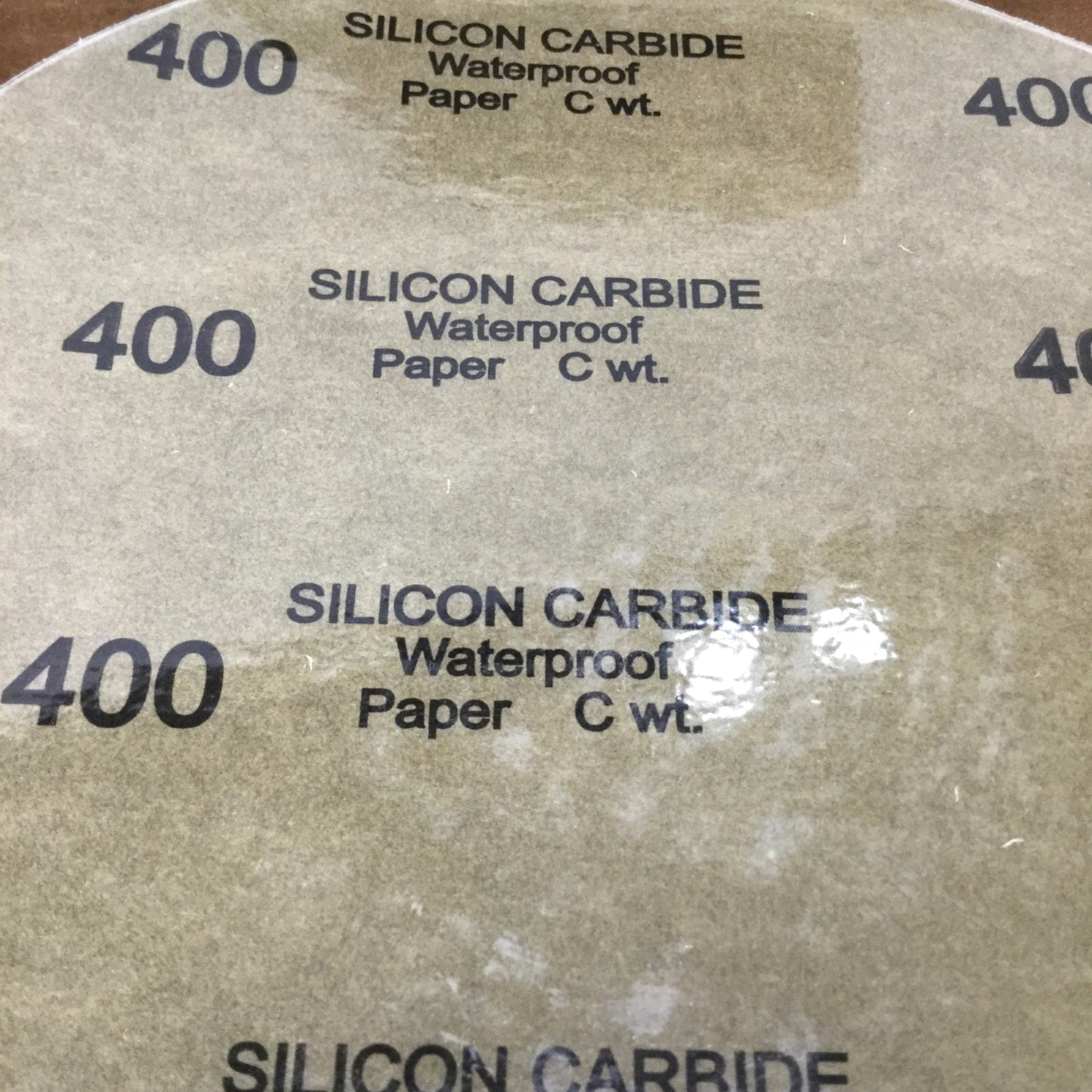 New Mark V Laboratory MK-810-267-PRM Silicon Carbide PSA Disc 400 Grit, Ø8", 100/pkg