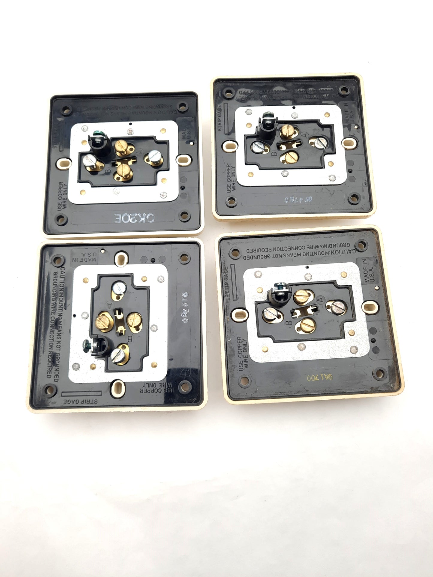 Used Lot of 4 Leviton Industrial 4 Socket Plug Straight Blade 20A-125V