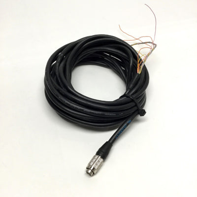 Used Allied K1200197 Camera I/O Breakout Cable 8-Pin Hirose Female HR25A, 5m Long