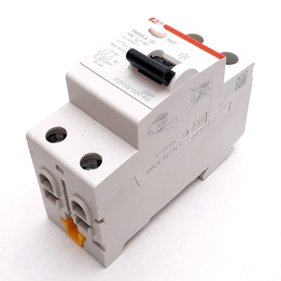 Used ABB FH202 A-40/0.03 Circuit Breaker, 2-Pole, Rating: 40A 230VAC, DIN Rail Mount