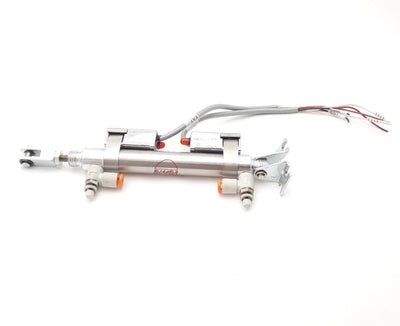 Used Bimba MRS-022-DXPB Air Cylinder 2" Stroke, 9/16" Bore w/ Magnetic Reed Switches