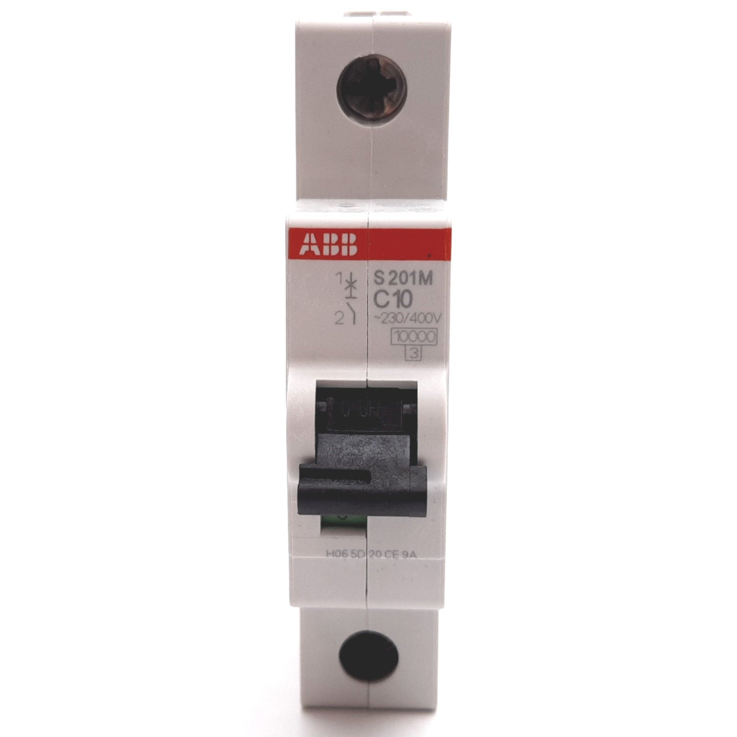Used ABB S201M-C10 Circuit Breaker, 1-Pole, C-Curve, Rating: 10A 230/400VAC, DIN Rail