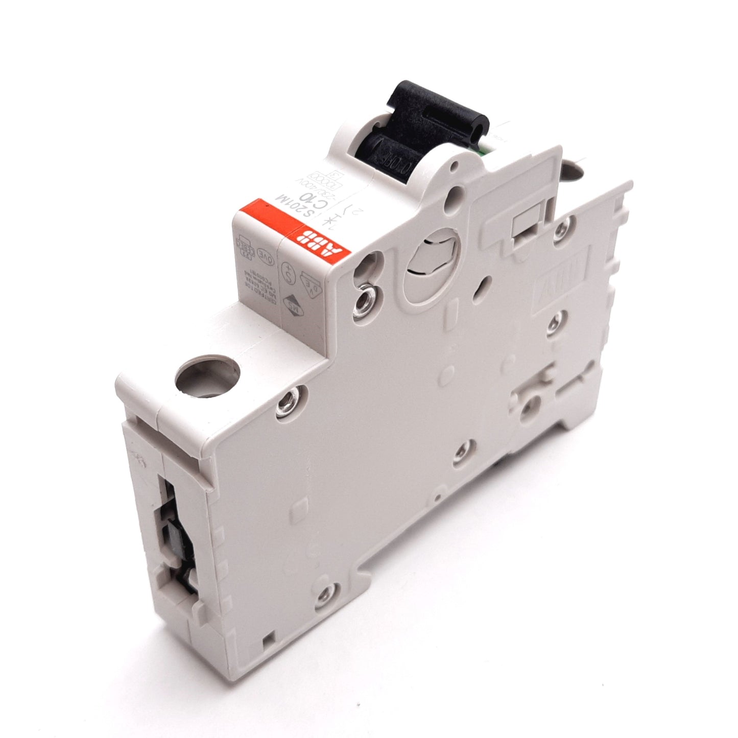 Used ABB S201M-C10 Circuit Breaker, 1-Pole, C-Curve, Rating: 10A 230/400VAC, DIN Rail