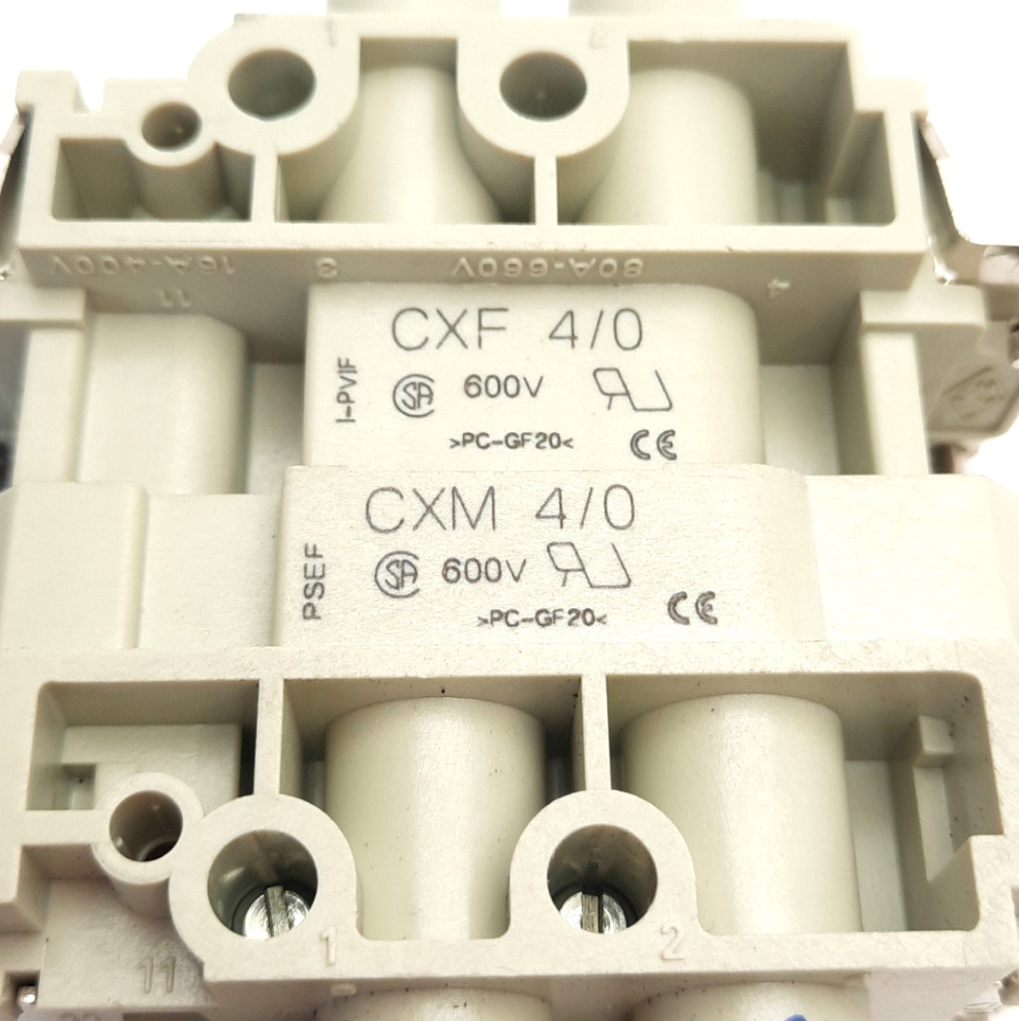 Used ILME CXF/M 4/0 HDC Insert Male & Female, 4P + Ground, 690V, 80A AC/DC, 77.27