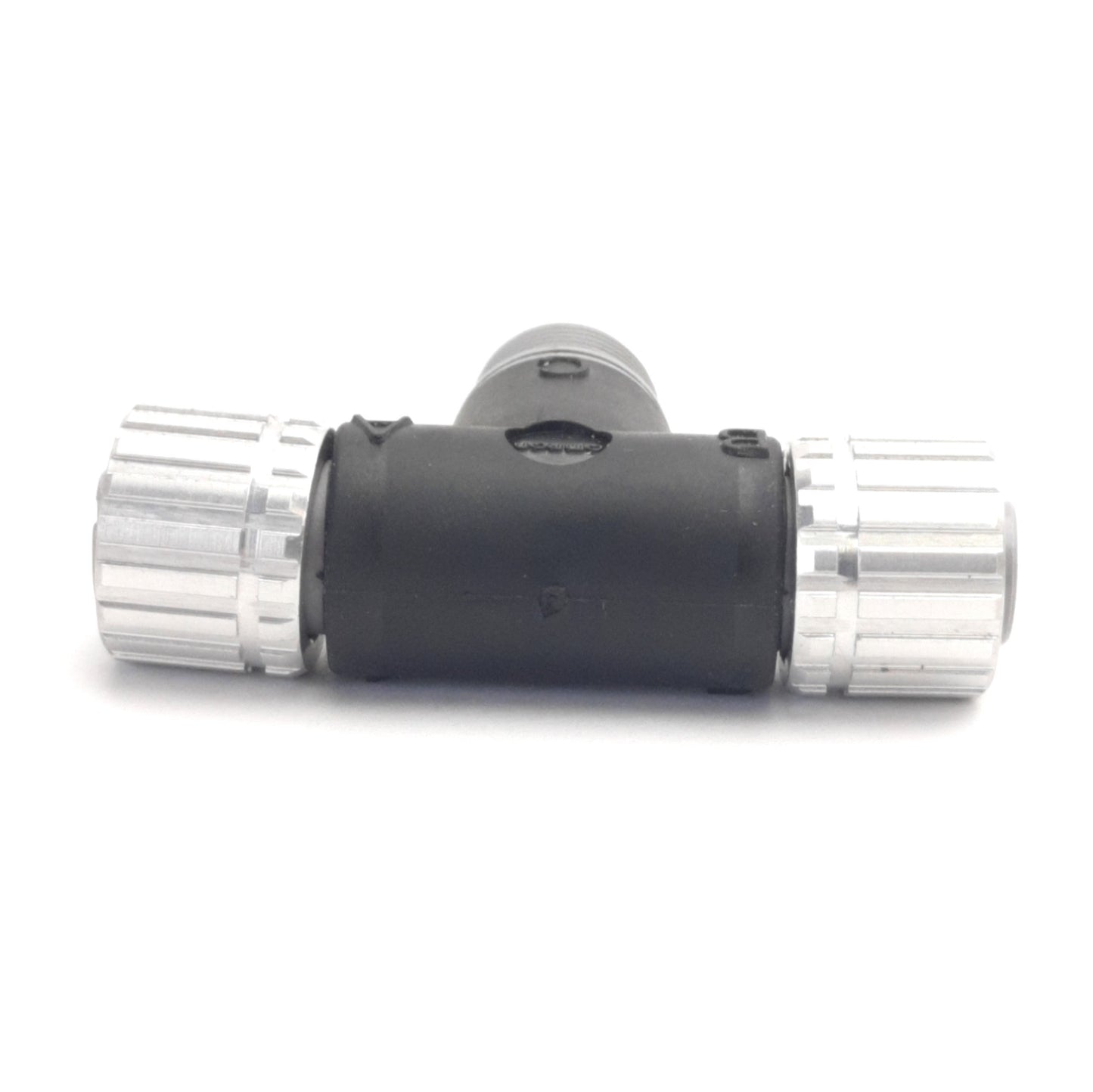 Used Omron XS2R-D422-5 Water Resistant Tee Connector M12 4-Pin, F/M/F, 250V DC 4A