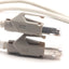 Used Lot of 2 Hirose Industrial Ethernet Cable RJ-45 to M12 4-Position Male/Male, 1Ft