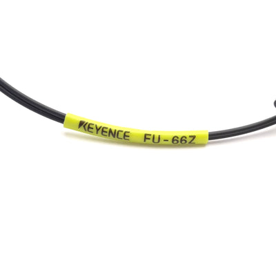Used Keyence FU-66Z Fiber Optic Sensor M4 Barrel, 1.3mm x 2 Bundle, 1 Ft Length