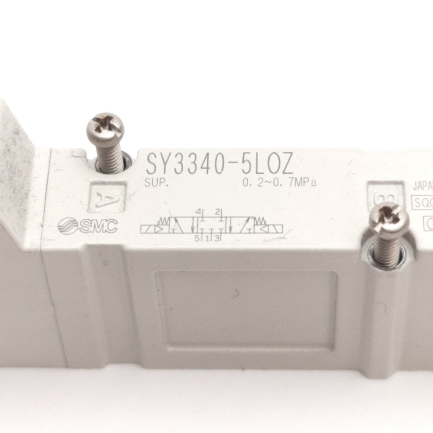 Used SMC SY3340-5LOZ Double Solenoid Valve 5-Port 3-Position, 24VDC Coil, 0.2-0.7MPa