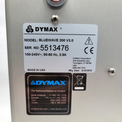 Used Dymax BlueWave 200 V3.0 High-Intensity UV-Curing System, 280-450nm 100-240VAC