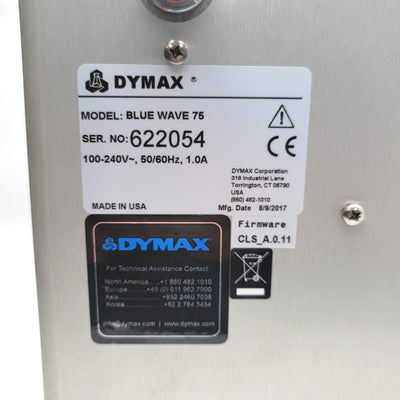 Used Dymax Blue Wave 75 UV Light Curing System, 100-240V, 1A, 19+ W/cm2, 75 Watt