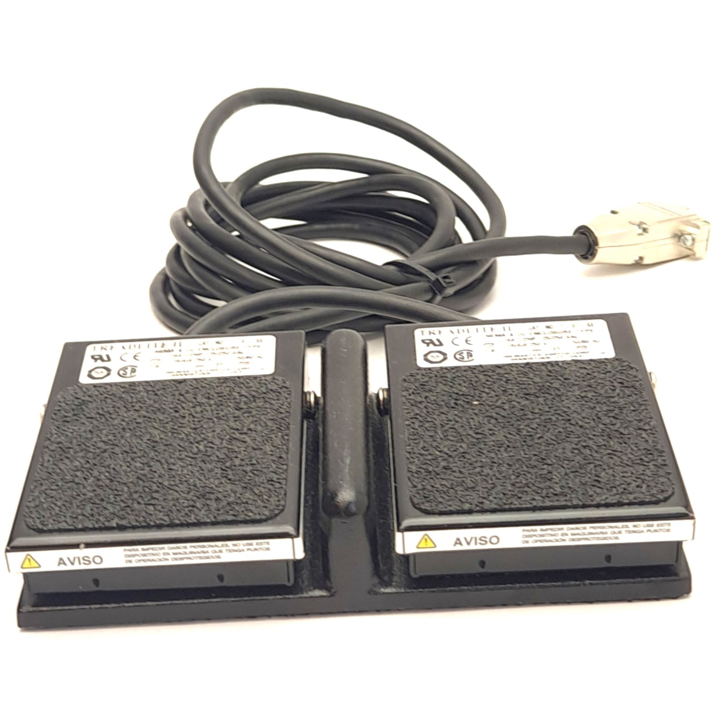 Used Linemaster Twin T-91-SE Treadlite II Foot Switches, 125-250VAC, 16A, 1/2HP