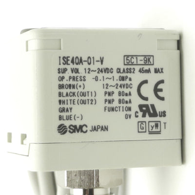 New SMC ISE40A-01-V Digital Pressure Switch -0.1 to 1.0MPa PNP 1/8"NPT 12-24VDC