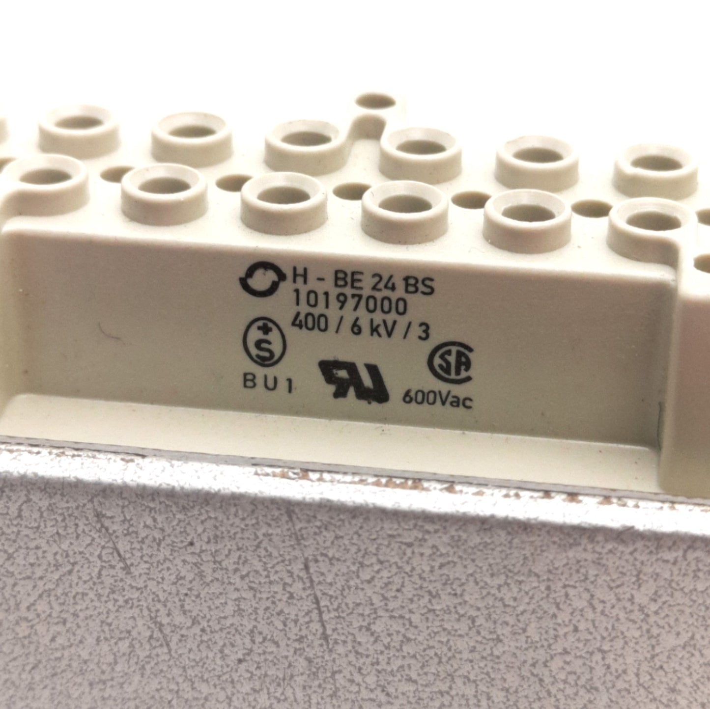 Used Lapp H-BE24BS HDC Connector And Housing 24Pin+PE, Female, 500V 16A, M25 Gland