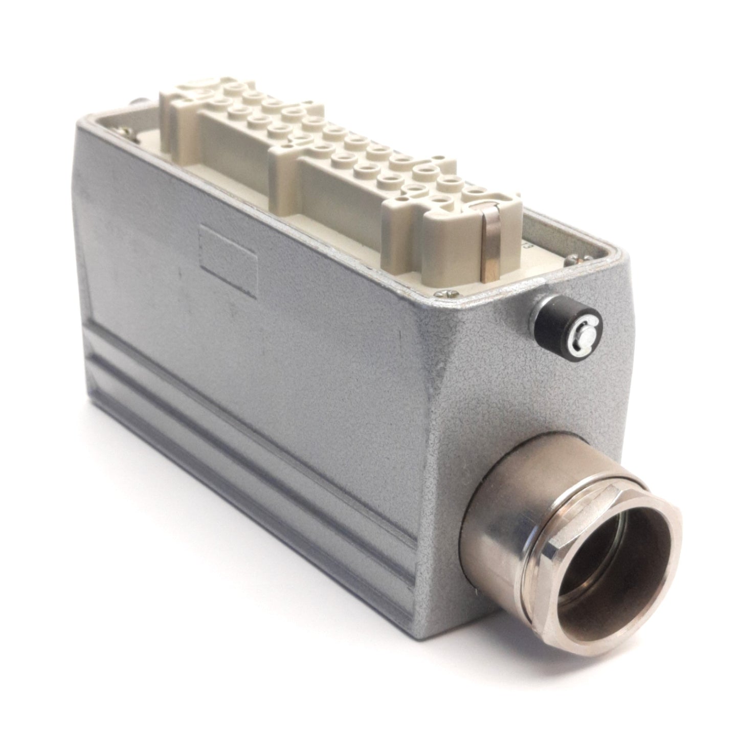 Used Lapp H-BE24BS HDC Connector And Housing 24Pin+PE, Female, 500V 16A, M25 Gland