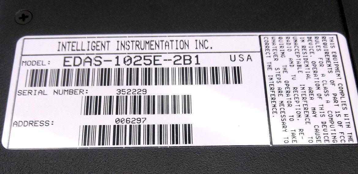 Used Intelligent Instruments EDAS-1025E-2B1 Remote I/O System Ethernet to 4x COM Port