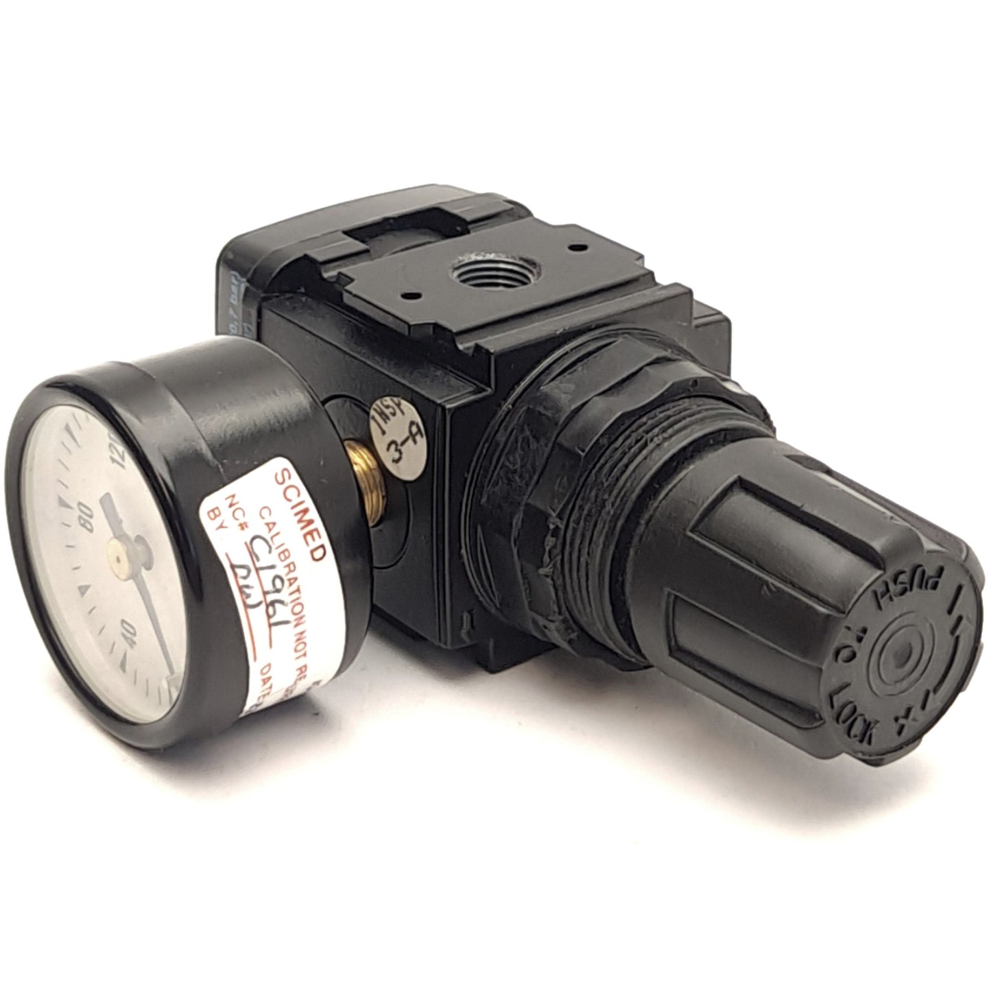 Used Wilkerson R08-01-F000 Air Pressure Regulator w/ Gauge, 1/8" NPT, 0-125PSIG