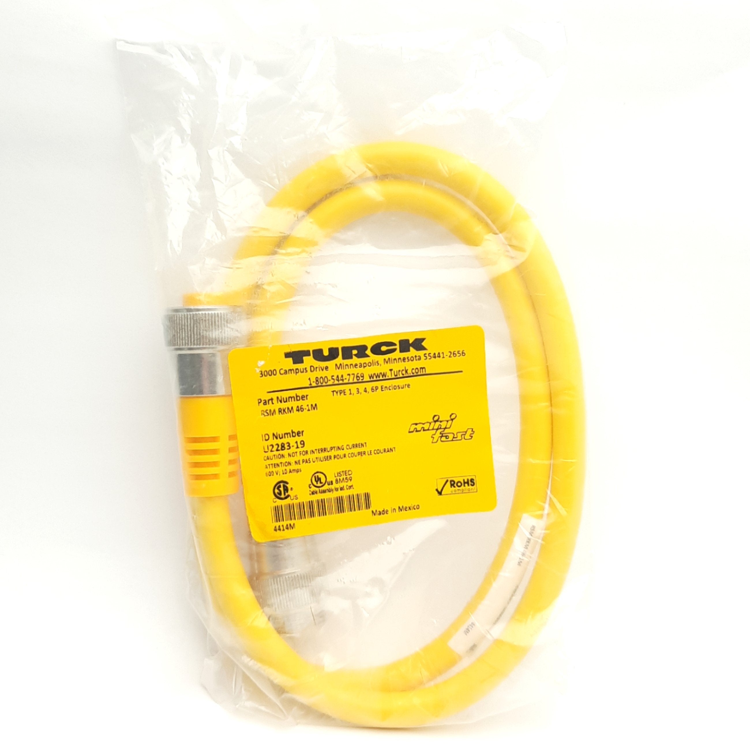 Cavo Turck RSM 46-7M Maschio 4 Pin 7 Metri – Nuovo, U2133-4 - Foto 3