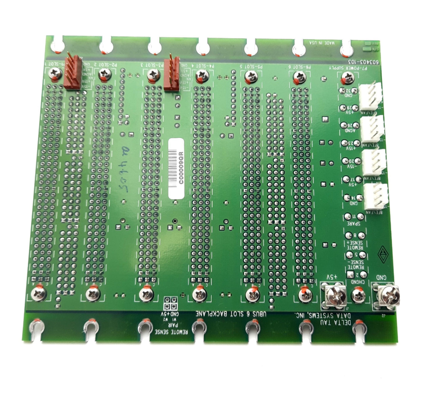 Used Delta Tau UBUS 603403-103 6-Slot Backplane